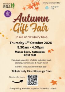 Newbury RDA Autumn Gift Fair @ Manor Barn, Yattendon, RG18 0UR